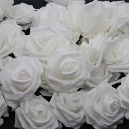 10pcs-100pcs White PE Foam Rose Flower Head Artificial Rose For Home Decorative Flower Wreaths Wedding Party DIY Decoration1