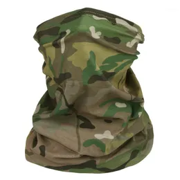 Camo Neck Gaiter Pokrywa Turka Twarzy Wojskowy Kolarstwo Skrzyżowanie Headscarf Fishing Anti UV Tactical Bandana Scarf Mężczyźni Kobiety Czapki Maski