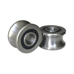 10pcs high quality U22 ABEC-5 8mm V / U groove pulley bearings 8*22.5*14.5*13.5 mm U groove roller wheel ball