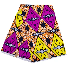 6 jardów / partia Damskie Party Sukienka Materiał Afryki Wax Poliester Tkaniny Wysokiej Jakości Dostosowana tkanina do ubrań dla mężczyzn