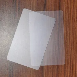 2020 (1000pcs/lot)High Quality CR80 PVC Plastic Clear/Translucent/Transparent Blank Card
