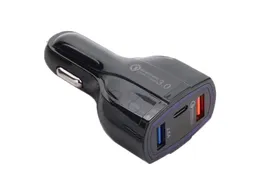 35W 7A 3 منافذ شاحن سيارة نوع C وشاحن USB QC 3.0 مع Qualcomm Quick Charge 3.0 تقنية للهاتف المحمول GPS بنك الطاقة