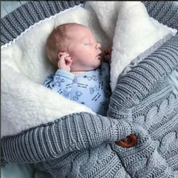 Baby Saco de dormir Inverno Criança Recém-nascido Cobertor Sleep Sack Cocoon Carrinho de Carrinho de Lã para Recém-nascidos Saco de Dormir Sac Couchage 201208
