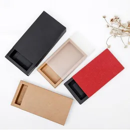 ギフトサイズ10.6x8.6x4cmキャンディプレゼントのための小売包装箱カルフト紙の黒い包装箱