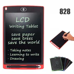 828D 8,5 polegadas LCD Escrita Tablet Memo Prancheta Quadro negro Blocos de escrita com caneta atualizada para crianças Escritório One Butt Presentes de Natal