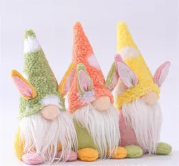 Fyllda plyschdjur påskaren Bunny Gnome Handgjorda svenska Tomte Rabbit Plush Toys Doll Ornaments Holiday Home Party Decoration Kids Easter Gift DB444 240314