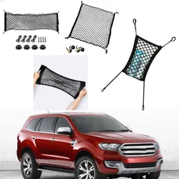 For Ford Everest Car Vehicle Black Rear Trunk Cargo Baggage Organizer Storage Nylon Plain Vertical Seat Net
