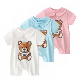 Neugeborene Baby Mädchen Designer Marke Kurzarm Strampler Luxus Boutique Infant Sommer Kleidung Baby Kostüm Body Outfits