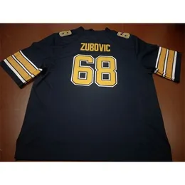 Barato 3740 Blake Zubovic # 68 Real Bordado Completo Colégio Azul Marinho Jersey Tamanho S-4XL ou Personalizado Qualquer nome ou Número Jersey