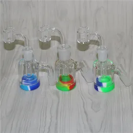 14 mm 18 mm 3,2 pulgadas Bong Ash Catchers Fumar grueso Pyrex Bubbler AshCatchers 45 Tubos de agua Ashcatcher de vidrio de 90 grados