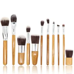 11Pcs Makeup Brushes Set Natural Wood Brush Eye Shadow Foundation Powder Eyeliner Brushes