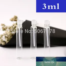 100 Stück 3 ml leere Mini-Glasparfüm kleine Probenfläschchen Parfümflasche klare Laborflüssigkeit Duft Reagenzglas Probeflasche