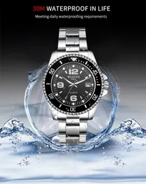 Мужские античные высочайшее качество роскошные мужские часы 30 м водонепроницаемый дата часы мужские спортивные часы мужские кварцевые наручные часы Relogio Masculino мужчин подарок