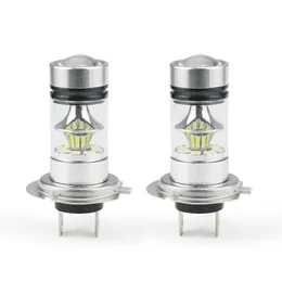 12VオートカーヘッドライトランプフォグライトバルブH4 H7 LED 6000K 100W 20LEDスーパーブライトヘッドライトカースタイリングソース