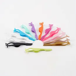 Flase Eyelash Curler Tweezer Eyelash Extension Plastic Tweezers Auxiliary Clips Eyelashes Makeup Tools