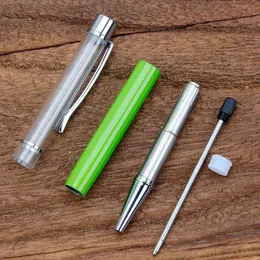 ライティングギフトDIYの空のチューブの金属のボールペンの自己充填フローティンググリッタードライフラワークリスタルペンボールペン