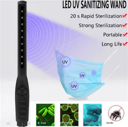 Portable UV Stick Disinfection Lamp UVC led Sterilizer Lights Mini Sanitizer Keychain Light Travel Wand Germicidal for