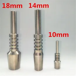 Dicas de unhas de titânio para cachimbos de água de vidro de tabaco Banger 10MM Mini dicas de titânio para unhas Dab Rigs Acessórios para cachimbos