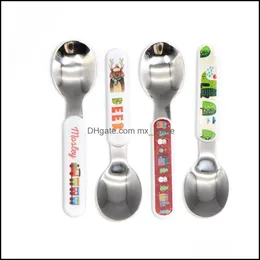 Sublimation Weiß Geschirr Set DIY Wärme Thremal Transfer Besteck Geschirr Western Sierware Küche Messer Löffel Gabel Abendessen Drop Lieferung