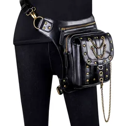 Torby na ramię Palec Kobiety Taille Packs dla Kobiet Punk Motorcycle Style Moda Mężczyźni Dźwięki Nails Łańcuch Crossbody Zadanie 220119