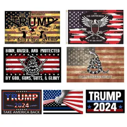 Trump 2024 Flag Rendi l'America di nuovo grande Banner Bandiere dei sostenitori delle elezioni presidenziali Banner