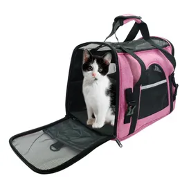 Portable Cat Bag Backpack Breathable Mesh Pet Puppy Cat Carrier Bags Foldable Outdoor Travel Bag For Small Pets Dog Cats jlleyo