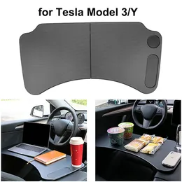 Bilbordskort bärbar dator skrivbord för tesla modell 3 y ratt