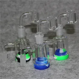 18mm Ash Catcher Downstem Perc Set 90 Derece Cam Ashcatchers Bug Adaptor için Kalite Ashcatcher Dab Rig