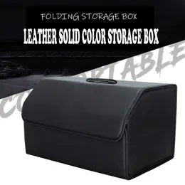 Car trunk Organizer Box PU leather Foldable Stowing Tidying Interior Holders Boot Food Stuff Automobile Storage Bags Storage Baske197i