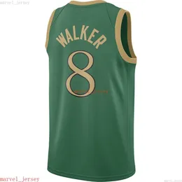 Custom Stitched Kemba Walker # 8 Sponsor Patch Swingman Jersey XS-6XL Mens Throwbacks Basket Jerseys Billiga Män Kvinnor Ungdom