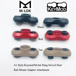 A1 Style Keymod/M-lok Rail Mount Adapter Attachment_Black/Red/Tan Color Fit Key Mod / MLOK Handguard Rail System