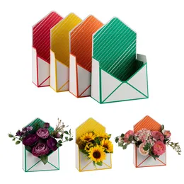 Creative Envelope Flower Box Gift Wrap Folding Rose Mors dag Alla hjärtans dagar Blommor Förpackning Desktop Decoration Floral Art