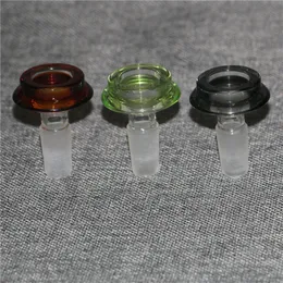 2pcs colorful 14mm male joint double layers glass bowl for bongs smoking dry herb tobacco bowls piece ash catcher for water pipe dab oil rigs