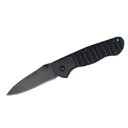 New Folding Knife 440C 57HRC Black Drop Point Blade Black G10 Handle H5343