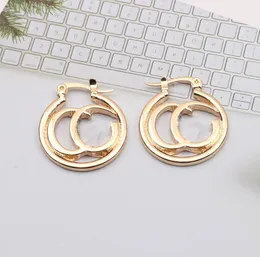 Einfache 18K vergoldete Luxusmarke Designer Buchstaben Ohrstecker Clip Kette geometrisch berühmte Frauen Kristall Strass Perlenohrring Hochzeit Party Schmuck 18 Stil