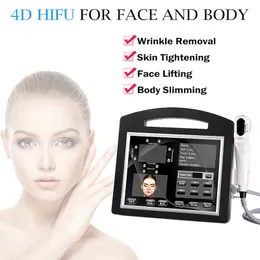 4D hifu ultrasound face machine hifu slimming beauty equipment 8 catridges 12 lines each shots hifu skin tightening