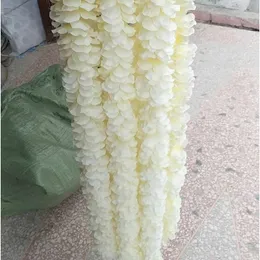 1M long Elegant Artificial Orchid flower Wisteria Vine Rattan For Wedding Centerpieces Decorations Bouquet Garland Home Ornament