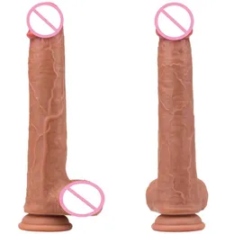 NXYディルド肛門のおもちゃ28cm二重層液体シリコーンペニスマニュアルディルド女性オナニー大人楽しい製品0225