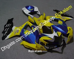 Owalnia dla Suzuki GSXR600 R750 08 09 10 GSXR 600 750 GSXR750 2008 2009 2010 K8 żółty niebieski czarny czarny motocykl (formowanie wtryskowe)
