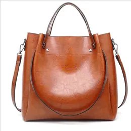 HBP Fashion oil wax pitot big bag women 2021 autumn trendy casual easy to take handbag shoulder diagonal