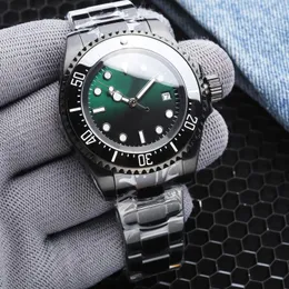 Business Mens Watch 44 -мм автоматические механические часы Черный ремешок из нержавеющей стали водонепроницаемые дизайнерские наручные часы Подарок Montre de Luxe