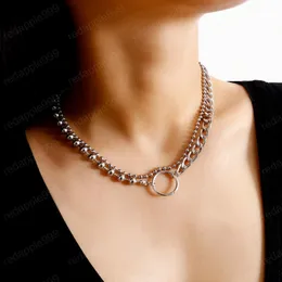 Collana con catena di perline Gioielli 2 pezzi/set Collana girocollo con clavicola in argento Regalo di Capodanno da donna