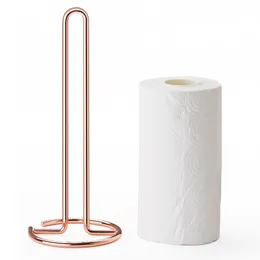 Metal Steady Countertop Standing Roll Paper Towel Holder Dispenser Bathroom Tissue Stand Dining Table Vertical Napkins Rack Kitchen Storage Shelf HY0356