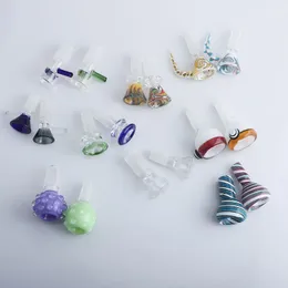 14mm 18mm männliche Glasschalen Wig Wag Bong Schalen AB Stil 12Typen Glasschalen Anzug für Wasserbongs Dab Rigs