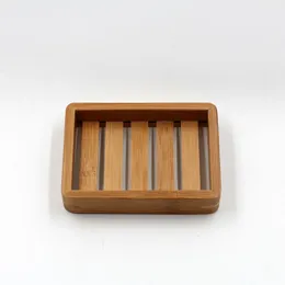 Bärbara tvålrätter kreativ enkel träavlopp tvålbox Badrum Japansk stil handgjord tvålhållare WB3174