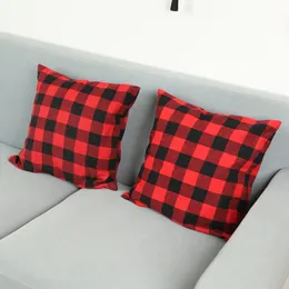 Buffalo Christmas Check Plaid Throw Pillow Okładki poduszki Cude do domu Home Decor Red and Black 18 cali Poszewka na poduszkę