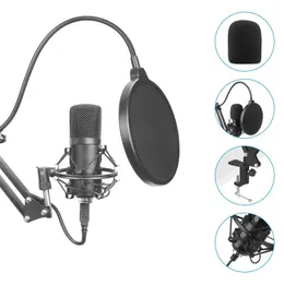 USB Computer Microphone Set 192KHZ / 24Bit High Sampling Rate Professional Podcast Condenser Microphone For PC Karaoke YouTube