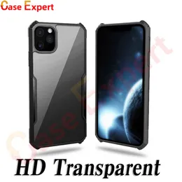 Transparent Shockproof Acrylic Hybrid Armor Bumper TPU PC Case Cover for iPhone 13 12 Pro MAX XR XS Samsung Note 20 Ultra A11 A21