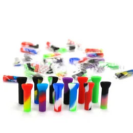 Unbreakable Smoking Pipe Silicone Reusable Flat Head Mouthpiece Cigarette Holder Accessories Cigar Filter Tips