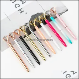 Ballpoint Pens Writing Supplies Office & School Business Industrial 27 Colors Student Pen With Large Diamond Big Crystal Promotion Gift Meta